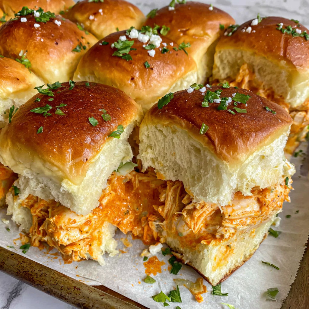 A tray of sandwiches with meat and cheese.