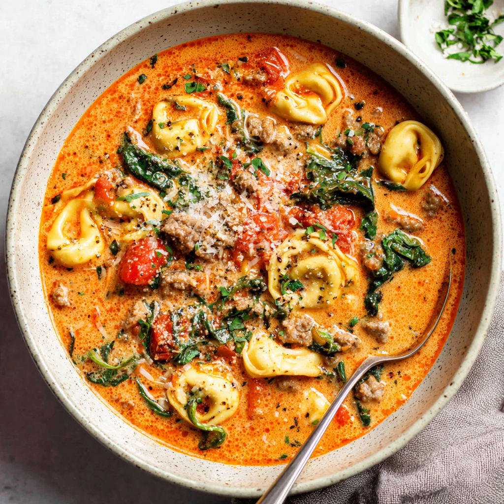 A bowl of soup with meatballs and pasta.