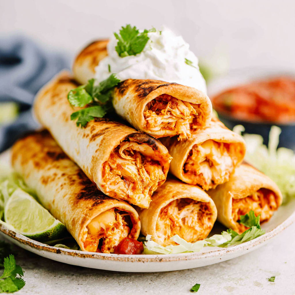 A plate of food with a white sauce on top.